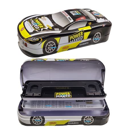 Metal Car Pencil Box for Kids – Double Layer Metal Pencil Case for Kid ...