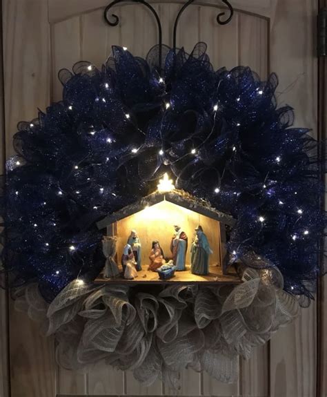 Nativity Wreath DIY 的图像结果