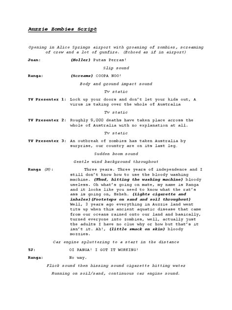 Image result for Zombie Story Script
