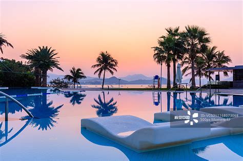 酒店,三亚,无边际泳池,海南省,海滩正版图片素材