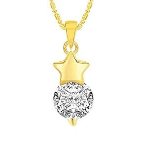 Buy VSHINE FASHION JEWELLERY Valentine Star Shaped studded Single Stone ...