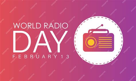 Premium Vector | World radio day celebrated every year on 13th february ...