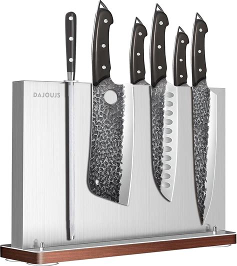 Amazon.com: Magnetic Knife Block, Stainless Steel Magnetic Knife Holder ...