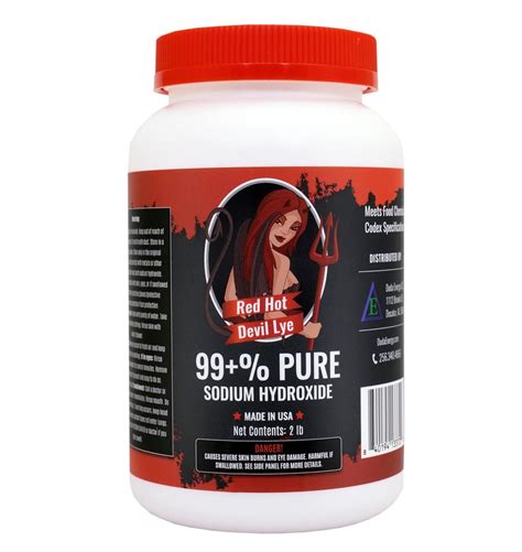24 lb Red Hot Devil Lye Sodium Hydroxide Meets Food Chemical Codex High ...