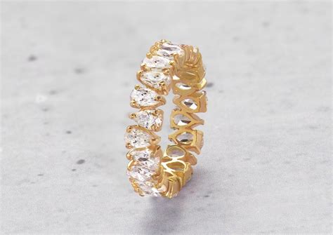 Inverted Teardrop Eternity Ring For Women | Orionz Jewels