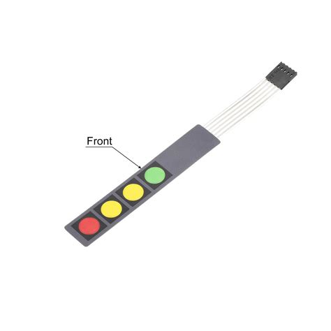 DC 12V 4x1 Key Matrix Keypad Membrane Switch Keypad 107x20x0.8mm Key ...