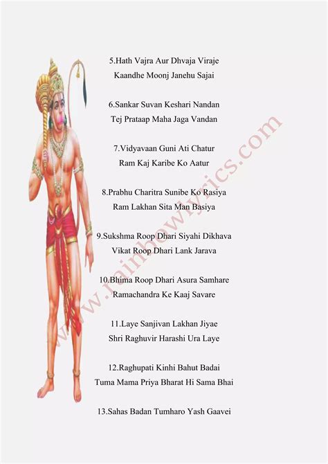 Lord Hanuman Chalisa In English Hanuman Chalisa With English Lyrics