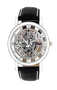 Exotica Fashions Analogue Men's Watch (Silver Dial Black Colored Strap ...