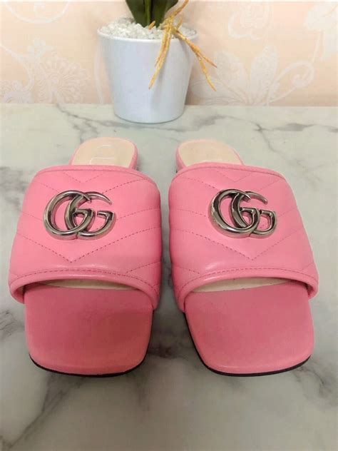 Gucci women's slide on sale with double g