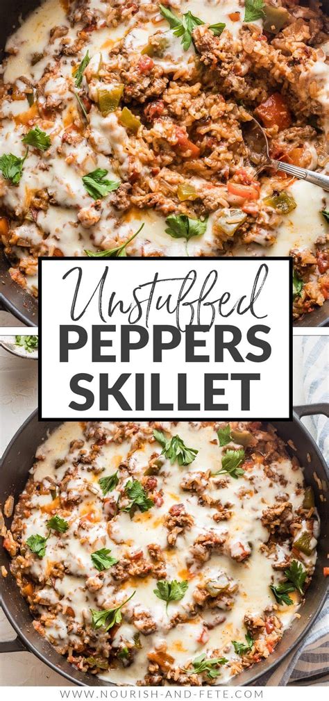 Ground beef stuffed pepper skillet – Artofit