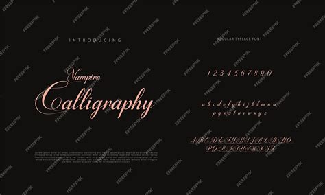 Premium Vector | Handwritten Script font Hand drawn brush style modern calligraphy cursive ...