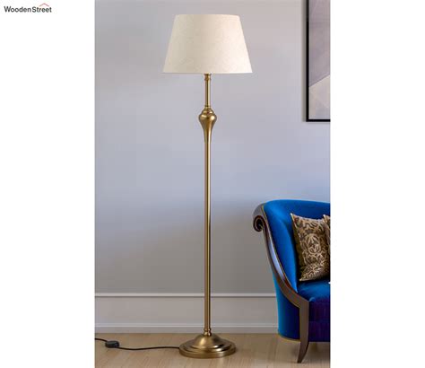 Buy Royal Brass Antique Gold Floor Lamp with Off-White Lamp Shade at 57 ...