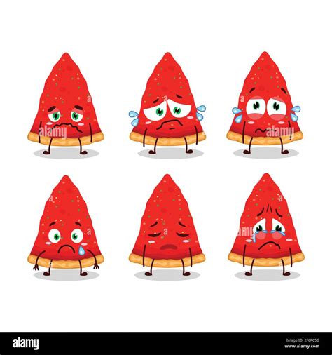 Slice of chicago cartoon character with sad expression. Vector ...