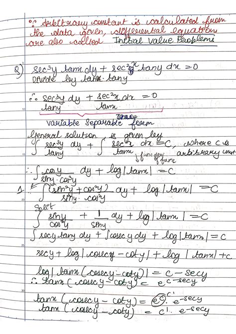 Image result for Differential Equation Example with Solution
