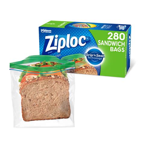 Ziploc® Brand Sandwich Bags, Plastic Sandwich Bags, 280 Count - Walmart.com
