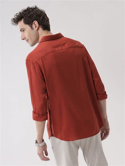 Shop Long Sleeve Red Shirt for Men Online in India | Wrogn