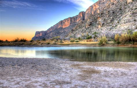 Looking across the Rio Grande at Big Bend National Park, Texas image ...