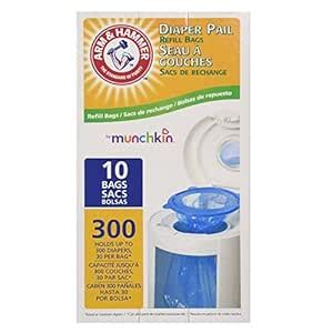 Munchkin Arm & Hammer Diaper Pail Refill Bags 10 Count : Amazon.in ...