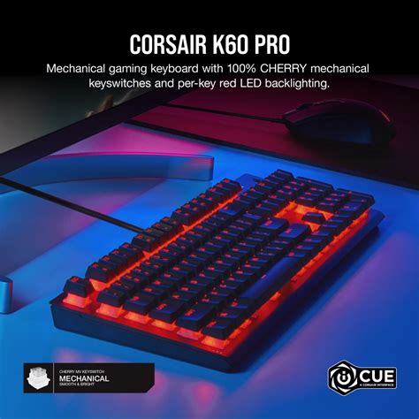 Buy Shop Corsair K60 Pro Mechanical Gaming Keyboard (Cherry Viola ...
