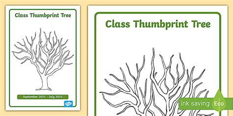 End-of-Year Tree Template for Finger Painting