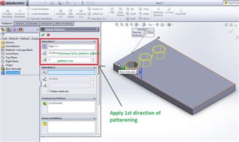 Image result for Linear Pattern Feature SolidWorks