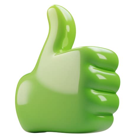 A green thumb up sign on a transparent background 50280667 PNG