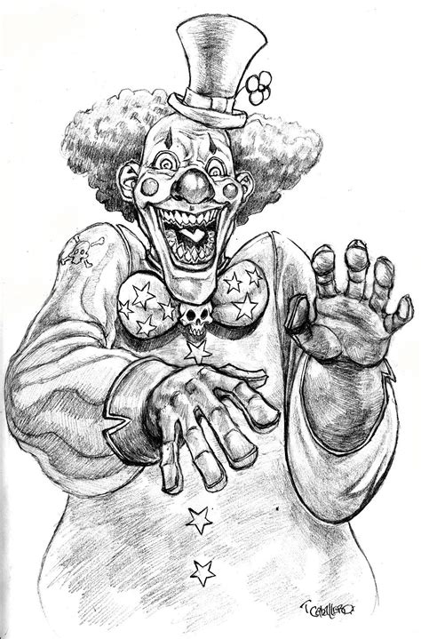 Scary Clown Drawing Full Body - Drawing Word Searches