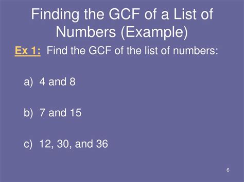 Image result for GCF Examples