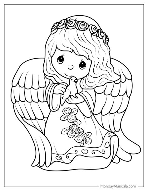 42 Angel Coloring Pages (Free PDF Printables)
