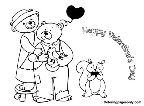 30+ Valentine's Day Cards Coloring Pages - Free Printable PDF & Online ...