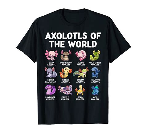 Axolotl Kawaii Axolotls Of The World Funny Axolotl Animals T ...