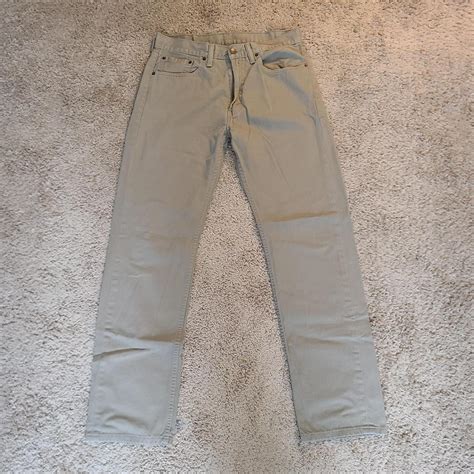 Levi's Men's 505 Regular Fit Tan Colored Jeans W33 L34 - Depop