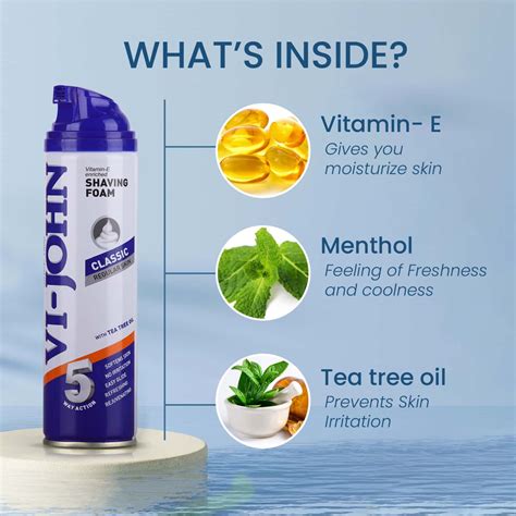 Buy VI-JOHN CLASSIC 5 WAY ACTION & VITAMIN E ENRICHED SHAVING FOAM FOR ...