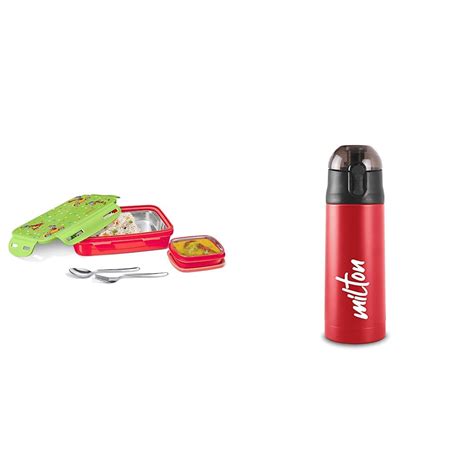MILTON Steely Deluxe Mini Inner Steel & Outer Plastic Kids Tiffin Box ...