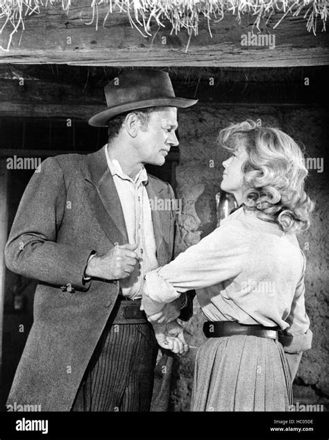 THE LAST SUNSET, from left: Joseph Cotten, Dorothy Malone, 1961 Stock ...