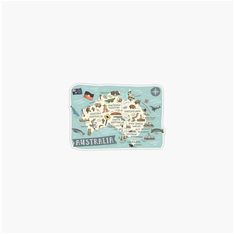 Onim Map of Australia Sticker - Walmart.com