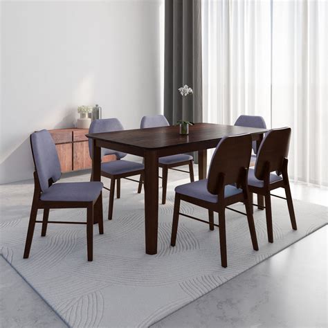 Orval 6 Seater Dining Set (Rio Brown) – Nilkamal Homes