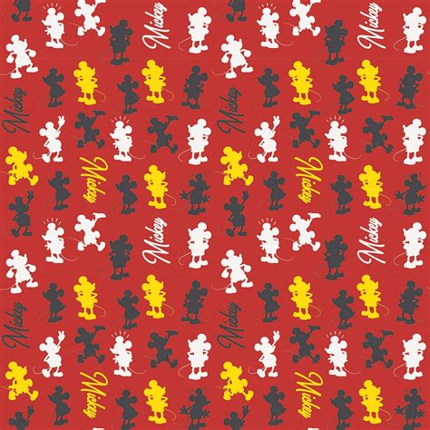 Disney Mickey Mouse Gift Wrapping Paper, Red, 5-ft, for Birthday Party ...