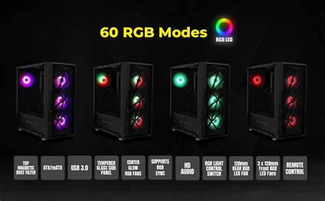 Amazon.in: Buy ZEBRONICS ZEB-945B Vulcan Computer case/ Gaming Chassis ...