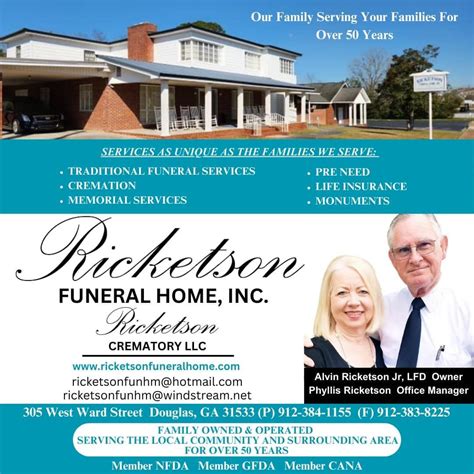 Ricketson Funeral Home... - Douglas Now - Local News & Events