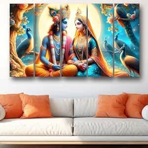 Casperme Radha Krishna Wall Painting Framed Big Size For Living Room ...