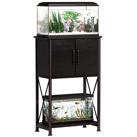 Herture 5-10 Gallon Fish Tank Stand, Metal Double Aquarium Stand with ...