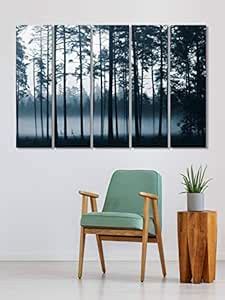 999STORE Dark Forest painting scenery for wall with frames living room ...