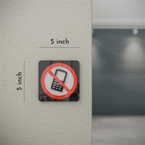 No Mobile Phones - Layered 3D Prohibition Sign | 5×5 inch – Housenama
