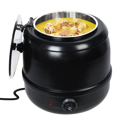 Hadanceo 13L Electronic Soup Warmer with Hinged Lid,Electric Soup Stove with Detachable Insert ...