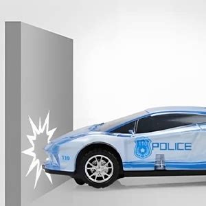 Royal Hub Branded Police Car with Lights, Push & Go Powered, Music and ...