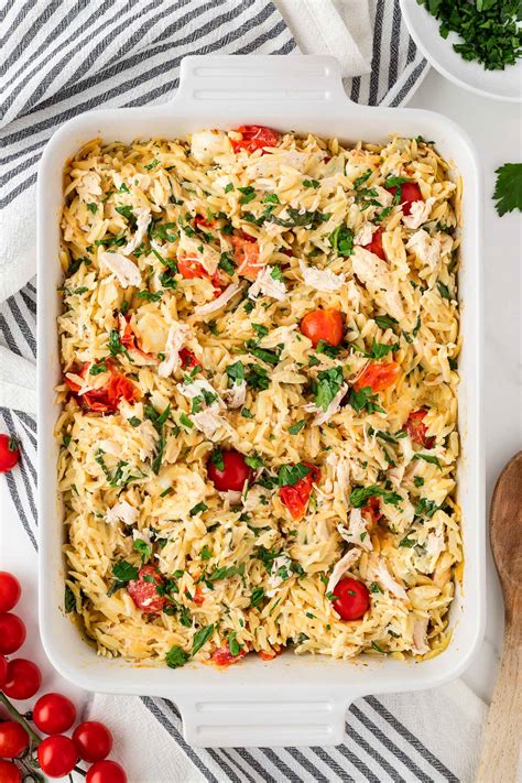 Chicken Orzo Bake (Easy "Dump and Bake" Recipe!) - Savory Nothings
