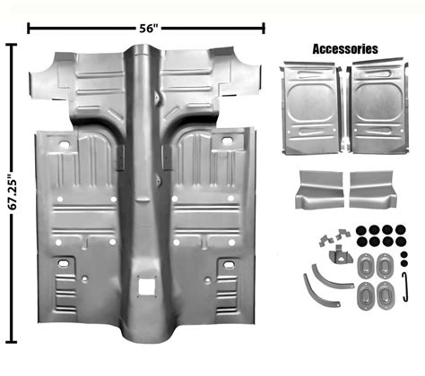 1965 1966 1967 1968 Mustang Floor Pan For 2" Mini Tub Coupe / Fastback ...