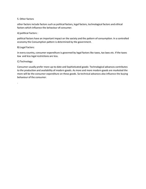 Other factors influencing consumer behaviour - Other factors other ...