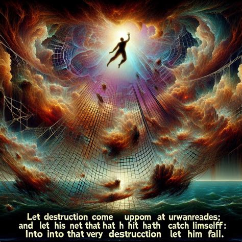 What does Psalms 35:8 mean? | Bible Art